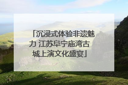 沉浸式体验非遗魅力 江苏阜宁庙湾古城上演文化盛宴
